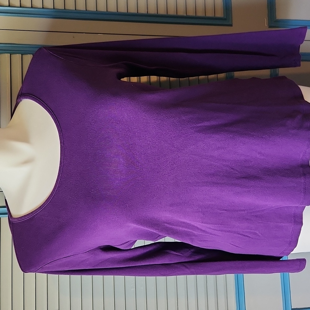 White Stag Purple Long Sleeve Cotton Top